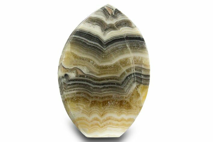 Polished Zebra Calcite Flame - Mexico #323283
